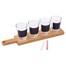 SET BICCHIERI DEGUSTAZIONE BIRRA 4 PZ + TAGLIERE