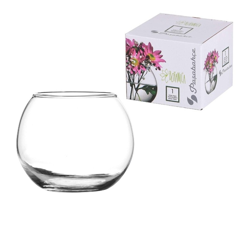 VASO PORTAFIORI IN VETRO GLOBO ART. 43407 CM  9x8