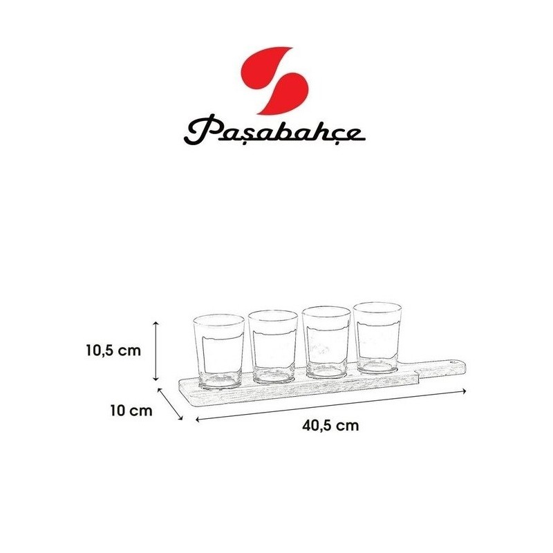 SET BICCHIERI DEGUSTAZIONE BIRRA 4 PZ + TAGLIERE