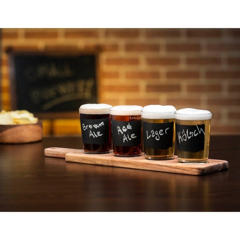 SET BICCHIERI DEGUSTAZIONE BIRRA 4 PZ + TAGLIERE
