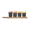 SET BICCHIERI DEGUSTAZIONE BIRRA 4 PZ + TAGLIERE