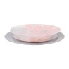 SERVIZIO PIATTI DA TAVOLA IN VETRO Pz 18 AZALEA ROSA