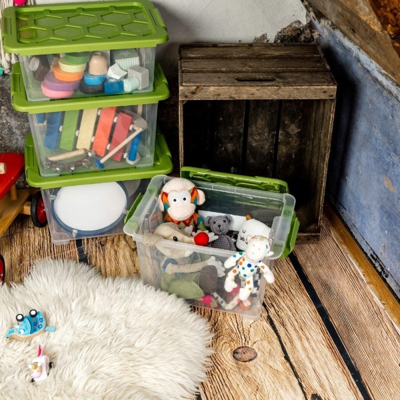 Contenitore storage con coperchio EVO SAFE 15 lt Trasparente