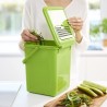 Pattumiera per umido compostabile dotata di filtro anti odore Rotho