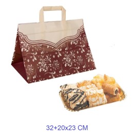 BUSTA CARTA SHOPPER CM 32x20x23 PASTICCERIA ELEGANCE