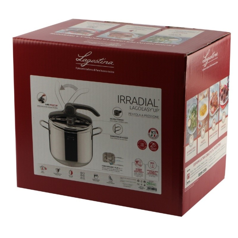 Confezione scatola pentola a pressione Irradial lagostina 7 lt