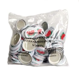 Tappi per barattoli da 63 mm con stampa pomodoro – confezione da 100 pezzi extra forti