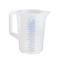 brocca graduata plastica professionale da 3 litri trasparente