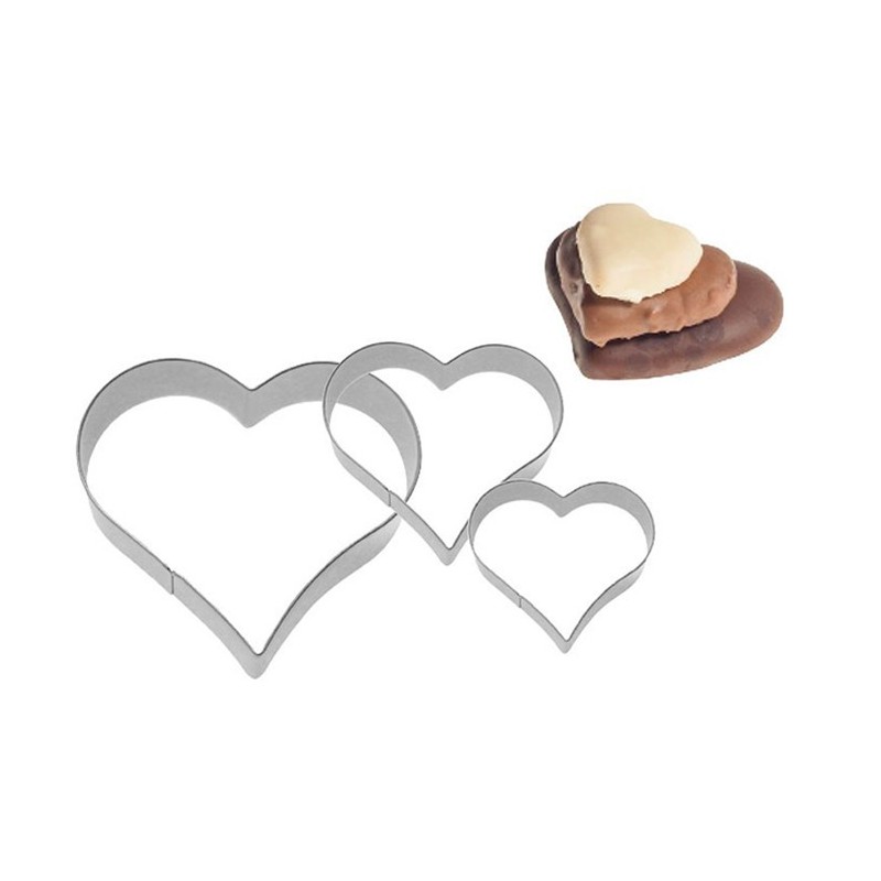 STAMPO TAGLIA BISCOTTI A CUORE Pz 3 INOX
