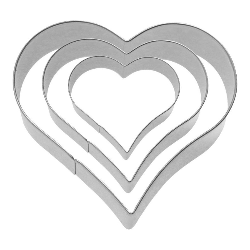 STAMPO TAGLIA BISCOTTI A CUORE Pz 3 INOX