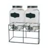 BARATTOLO DISPENSER IN VETRO CON RUBINETTO DA 4 Lt CON SUPPORTO