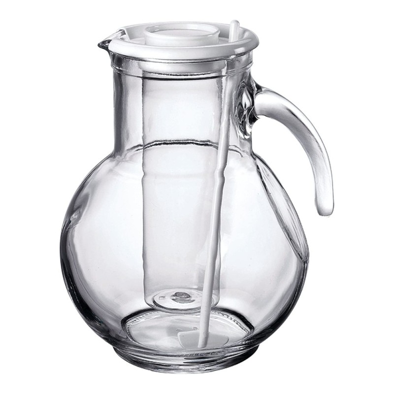 CARAFFA VETRO KUFRA CON PORTA GHIACCIO Lt 2 - BIANCO
