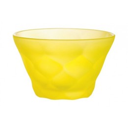 COPPETTA GELATO VETRO ICED DIAMANT GIALLA 10 CM
