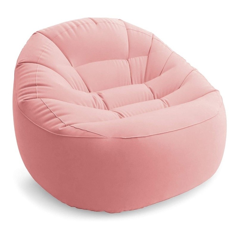 POLTRONA SACCO GONFIABILE FLOCCATA COLORATA CM 112x104x74