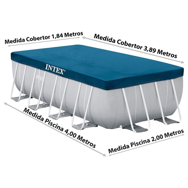 Telo di copertura per piscina rettangolare fuori terra Intex mt 4x2