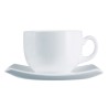 TAZZINE CAFFE' CON PIATTINO QUADRATO 6 PZ BIANCHE