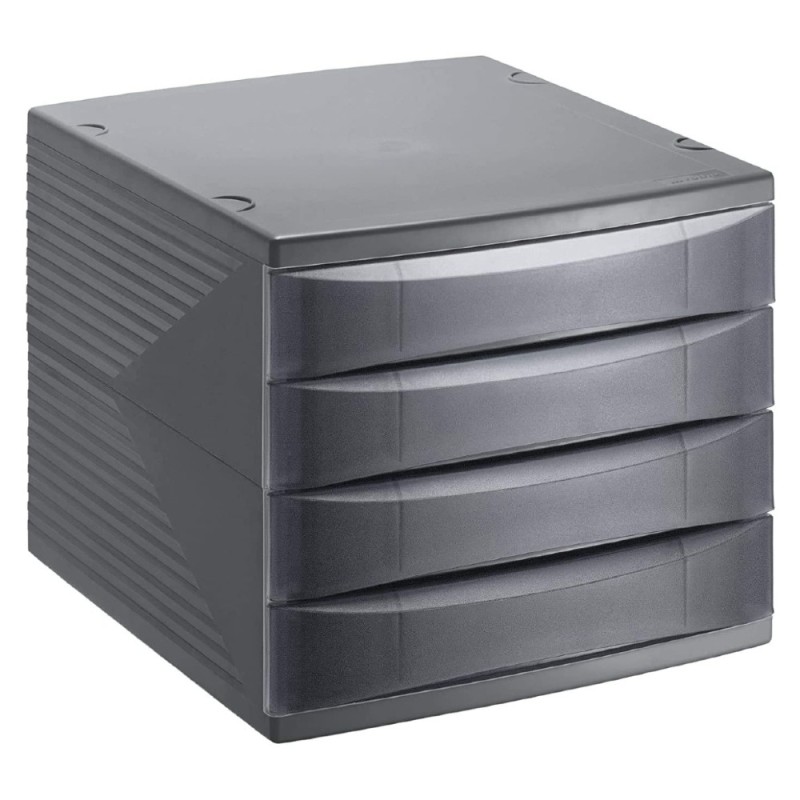 Cassettiera portadocumenti 4 cassetti QUADRA Antracite