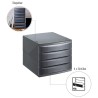 Cassettiera portadocumenti 4 cassetti QUADRA Antracite
