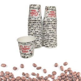 BICCHIERI MONOUSO IN CARTA PER CAFFE' 8 CL - 50 Pz