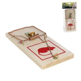 TRAPPOLA PER TOPI IN LEGNO CON MOLLA CM 17x8