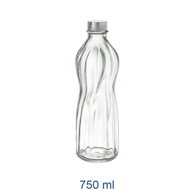 Bottiglia vetro per acqua con tappo a vite 750 ml Bormioli - Aqua