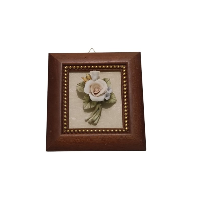 QUADRETTO DECORATO C/FIORI Pz 2