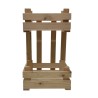 CASSETTA IN LEGNO NATURALE PORTA SPEZIE A DUE PIANI CM 15x12x25 H