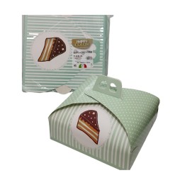 SCATOLA PORTA TORTA CM 25x25 VERDE