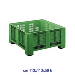 Cassone agricolo blins forato 113x113x58 verde