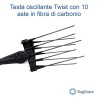Testa oscillante Twist con 10 aste in fibra di carbonio - Aima