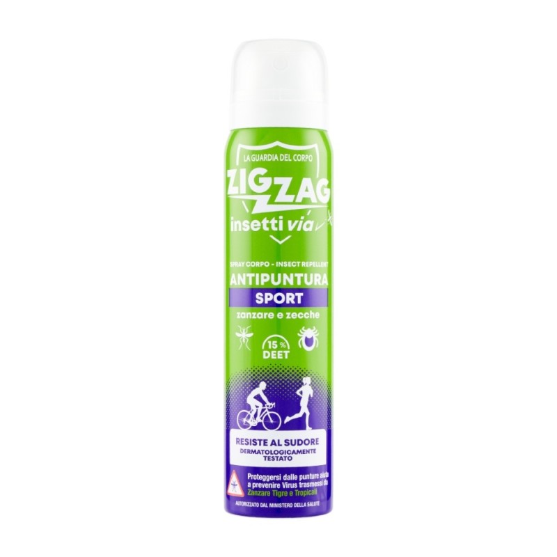 Repellente antizanzare Zig Zag Insettivia Sport spray corpo 100 ml