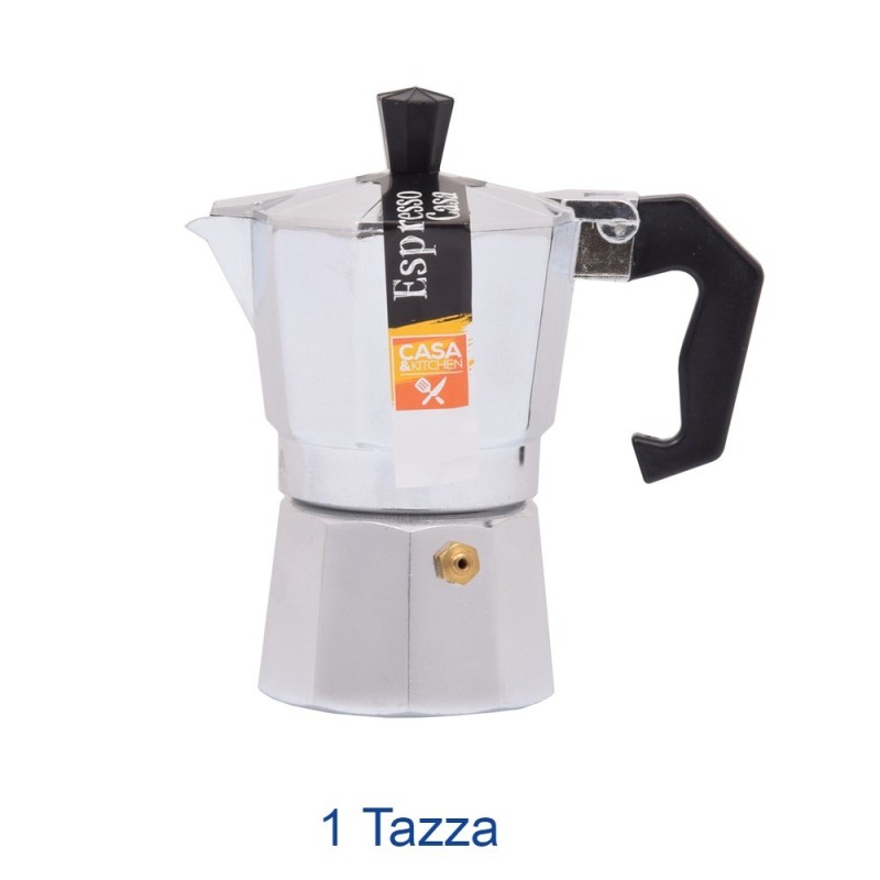 CAFFETTIERA MOKA ALLUMINIO ESPRESSO CASA 1 Tz