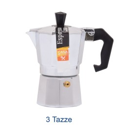 CAFFETTIERA MOKA ALLUMINIO ESPRESSO CASA 3 Tz