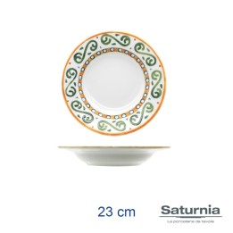 PIATTO PORCELLANA CAPRI FONDO 23 CM