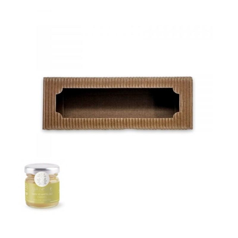 Scatola confezione cartone per 3 vasetti miele monodose