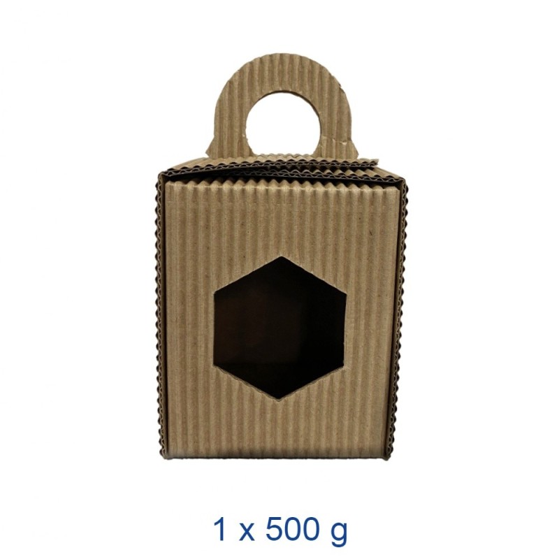 Scatola regalo per 1 vasetto di miele da 500 gr