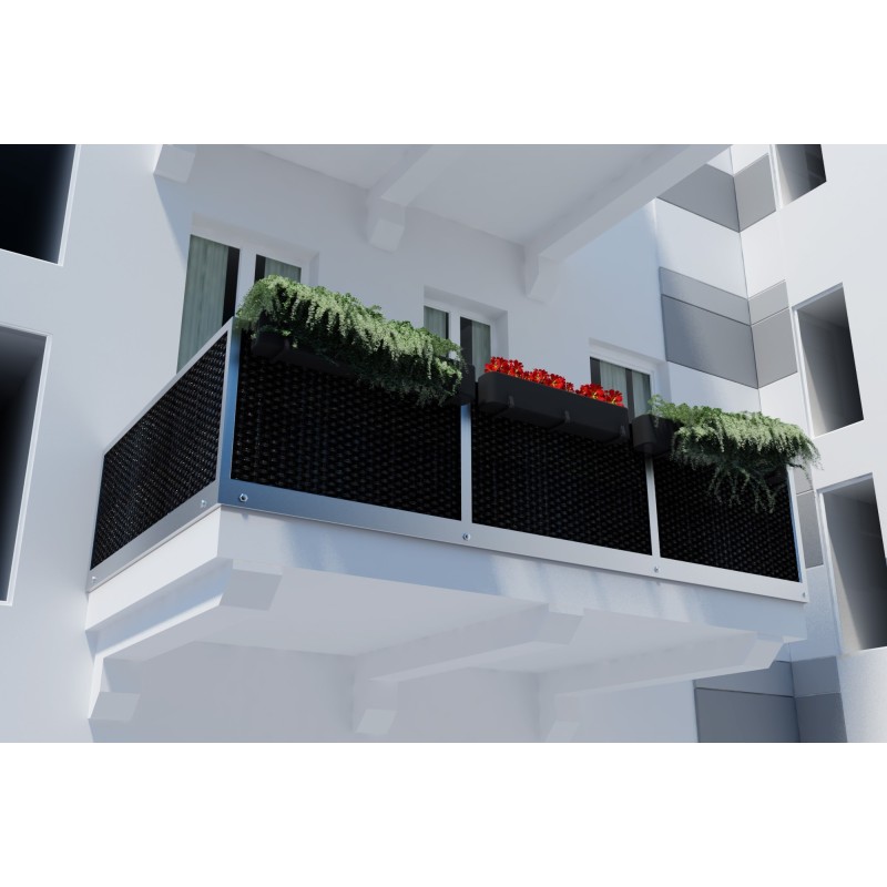 Rivestimento e stuoia in rattan intrecciato per ringhiere e balconi