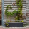VASO FIORIERA ALLUMINIO RATTAN CM 95x39x43 ANTRACITE