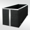 VASO FIORIERA ALLUMINIO RATTAN CM 95x39x43 ANTRACITE