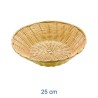 Cestino pane tondo in poly rattan intrecciato Ø 25 cm per ristoranti e servizio tavola