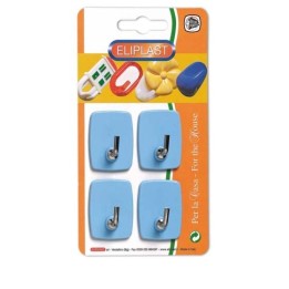 GANCI ADESIVI COLORATI ELIPLAST ART.3/4 Pz 4