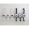 GANCIO IN METALLO PER PORTA 3 POSTI MR&MRS CM 26x28,5x9 H