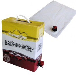 CONTENITORE PER VINO BAG-IN-BOX LT 5 (SACCA+SCATOLA)