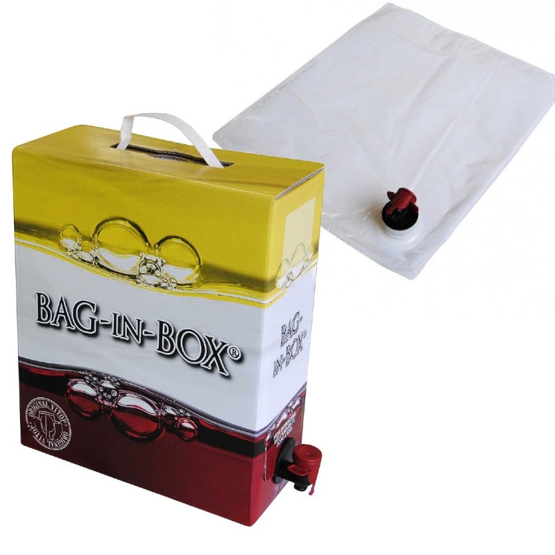 CONTENITORE PER VINO BAG-IN-BOX LT 5 (SACCA+SCATOLA)