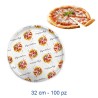 100 pz Piatto monouso in carta per pizza diametro 32 cm