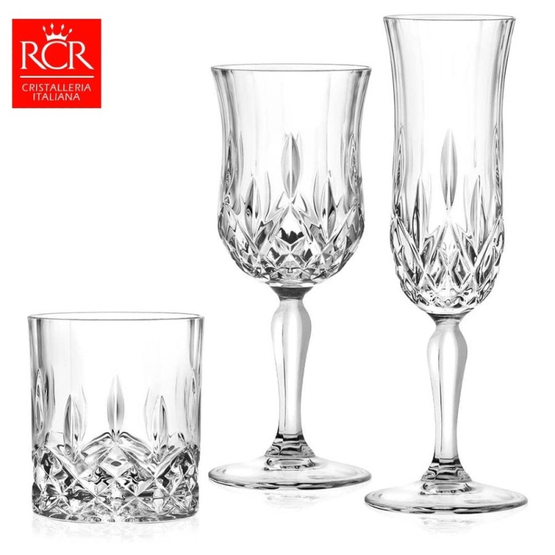 Confezione regalo bicchieri in cristallo con gambo RCR Opera