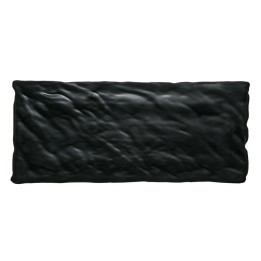 PIATTO RETTANGOLARE MELAMINA CM 18x40 EFFETTO ARDESIA NERO