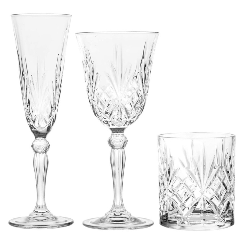 RCR - Set 18 bicchieri cristallo modello Melodia in confezione regalo