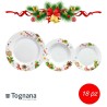 SERVIZIO PIATTI TAVOLA IN PORCELLANA DA 18 Pz NAVIDAD