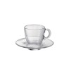 Set 6 tazzine in vetro con piattino modello Aqua da 7 cl - Pasabahce